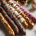Holiday Chocolate-Dipped Pretzel Rods: Make Festive Treats! First Image First Image