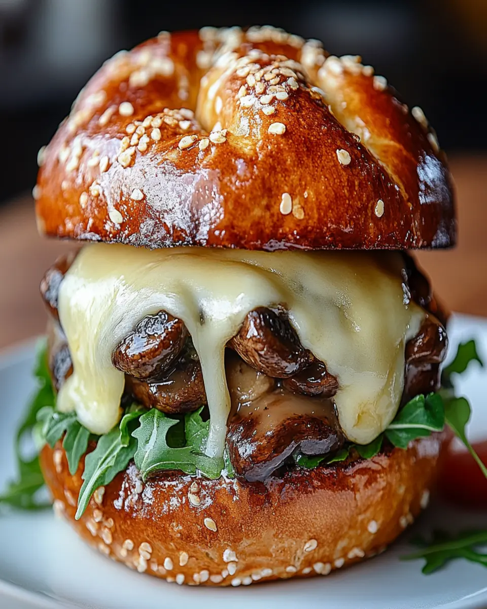 Melted Swiss Mushroom Burger First Image First Image