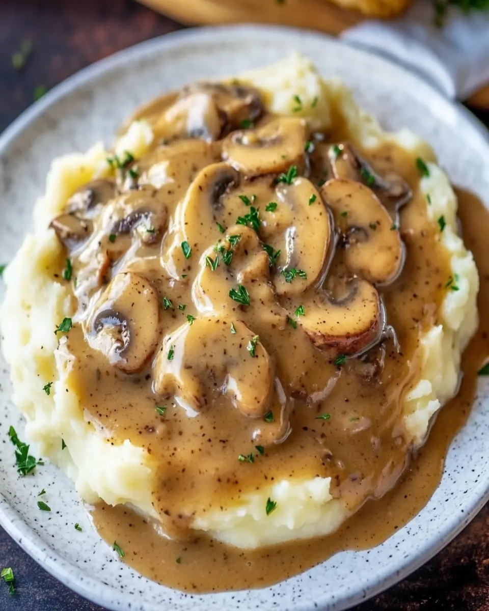 Easy Mushroom Gravy (Without Drippings) First Image First Image