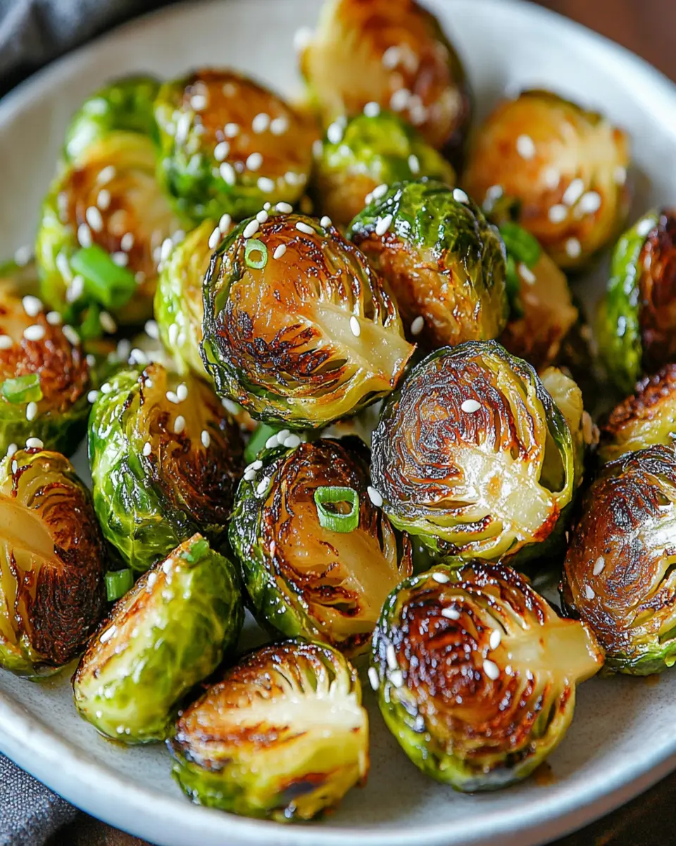 Irresistible Miso Butter Roasted Brussels Sprouts Recipe First Image First Image