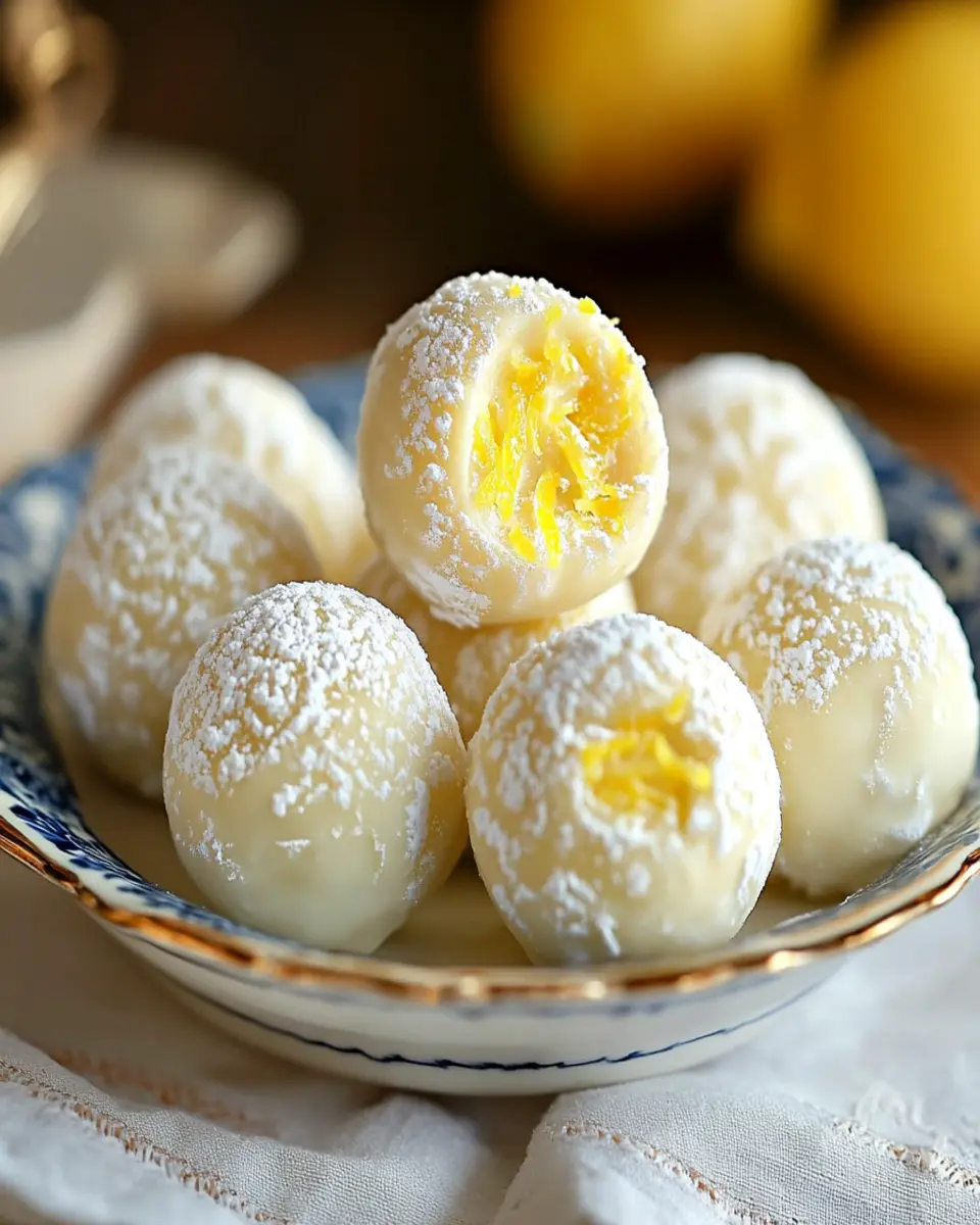 Easy White Chocolate Lemon Truffles First Image First Image