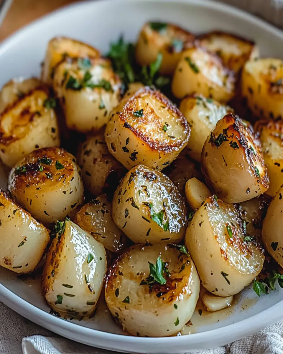 Irresistible Herb Roasted Turnips with Garlic Oil Recipe First Image First Image
