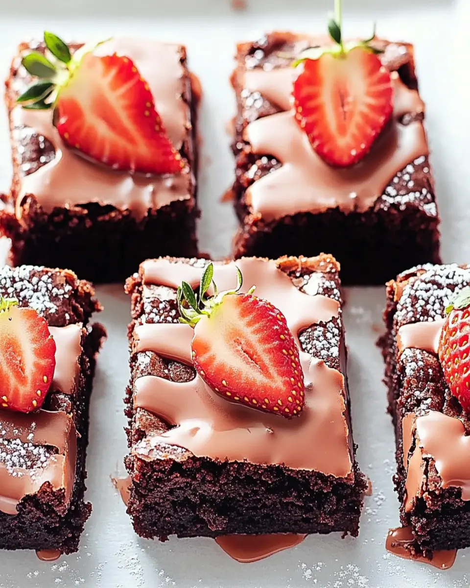 Indulge in Decadent Strawberry Brownies Recipe Today! First Image First Image
