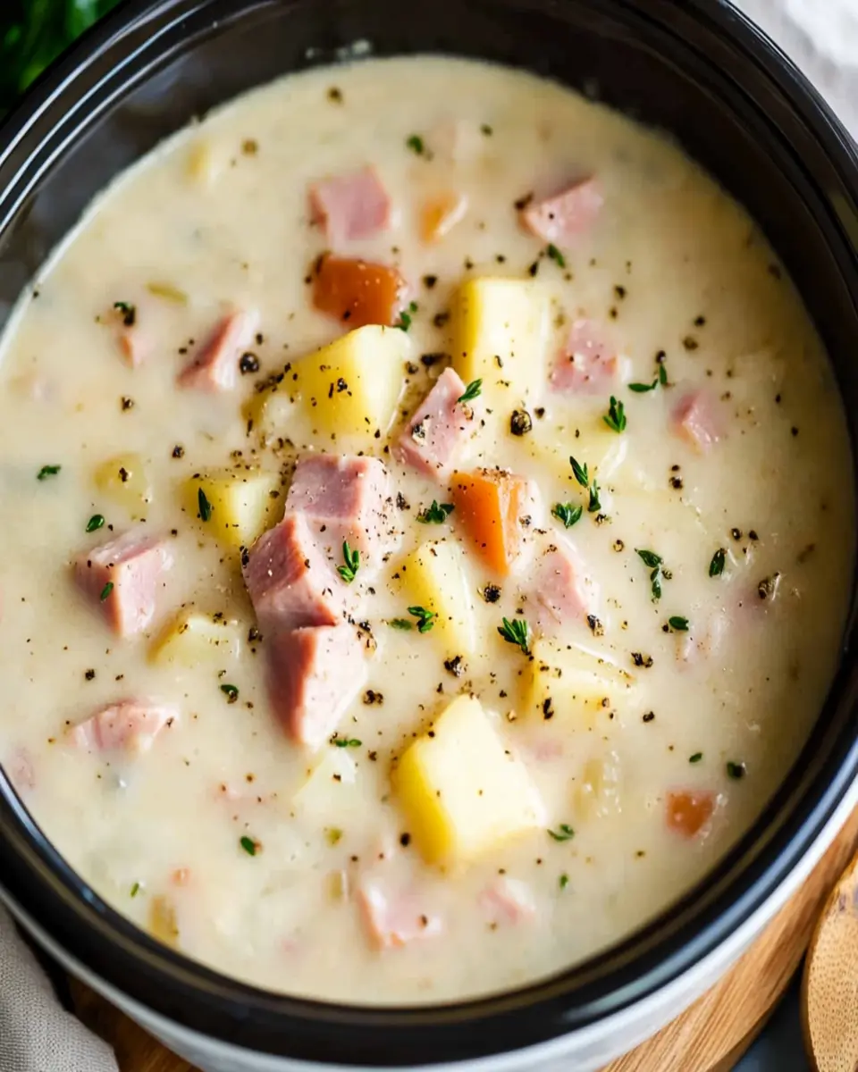 Crockpot Ham and Potato Soup First Image First Image