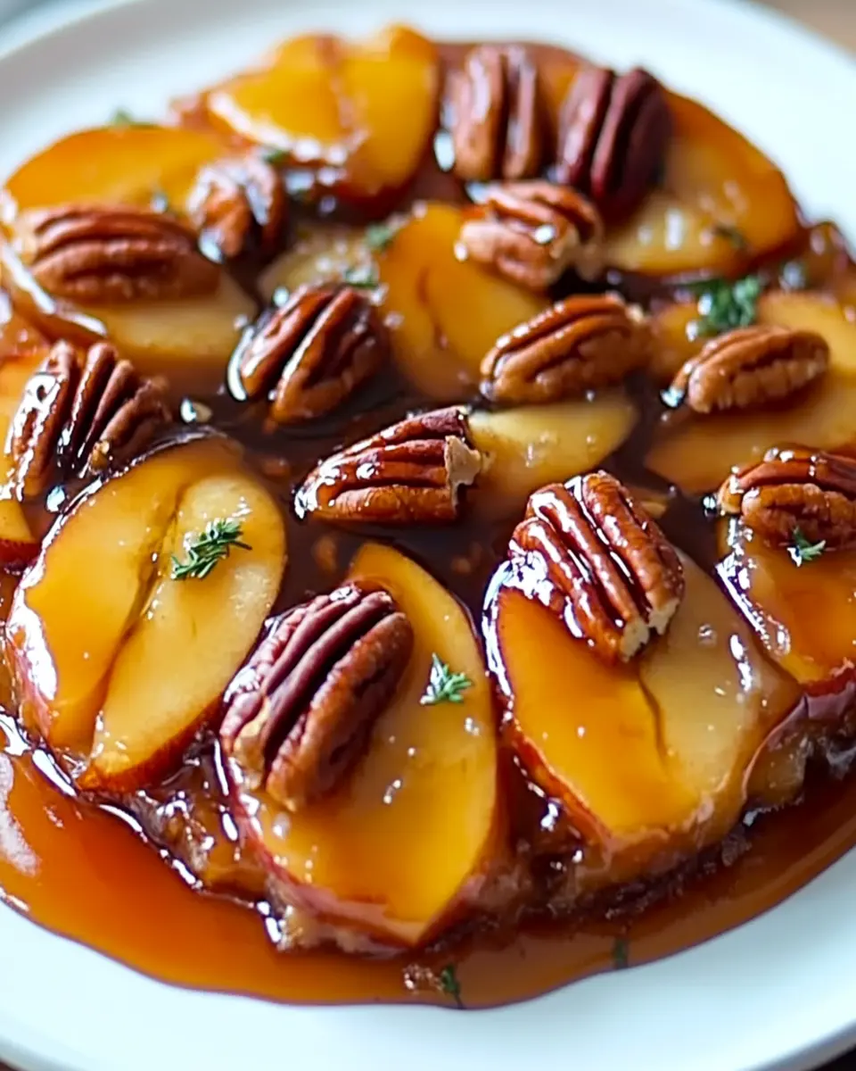 Irresistible Apple Pecan Tarte Tatin with Miso Glaze First Image First Image