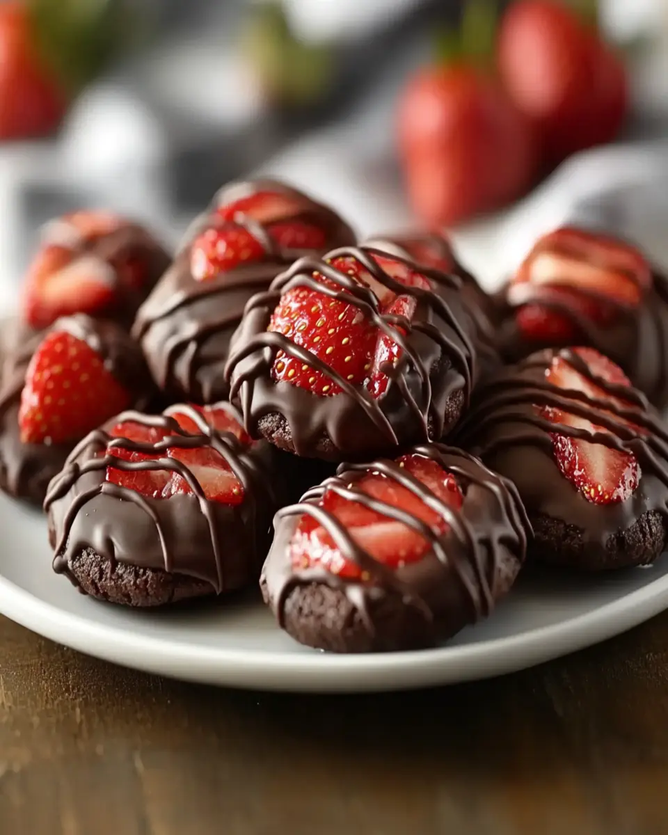 Chocolate Covered Strawberry Cookies First Image First Image