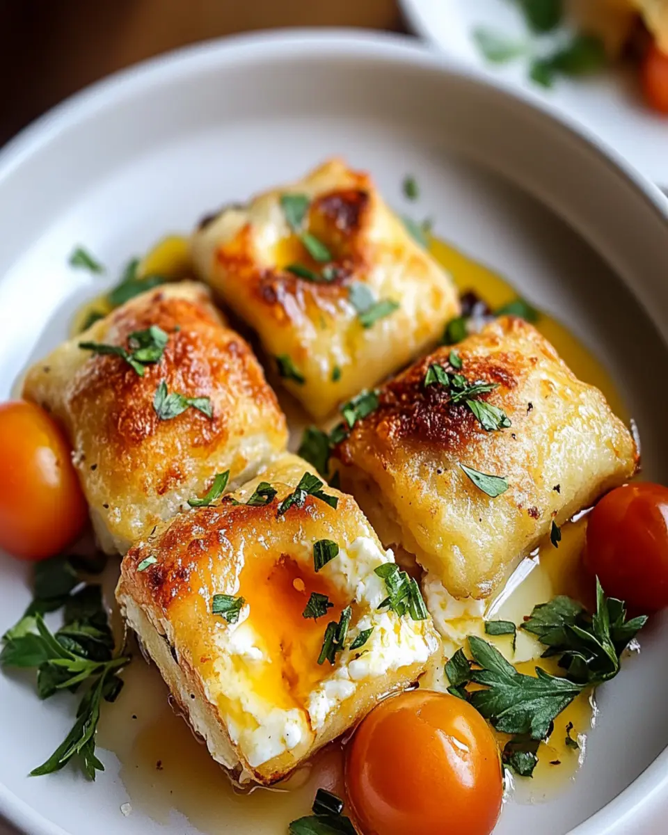 Oven Fried Feta Rolls with Chili Honey First Image First Image
