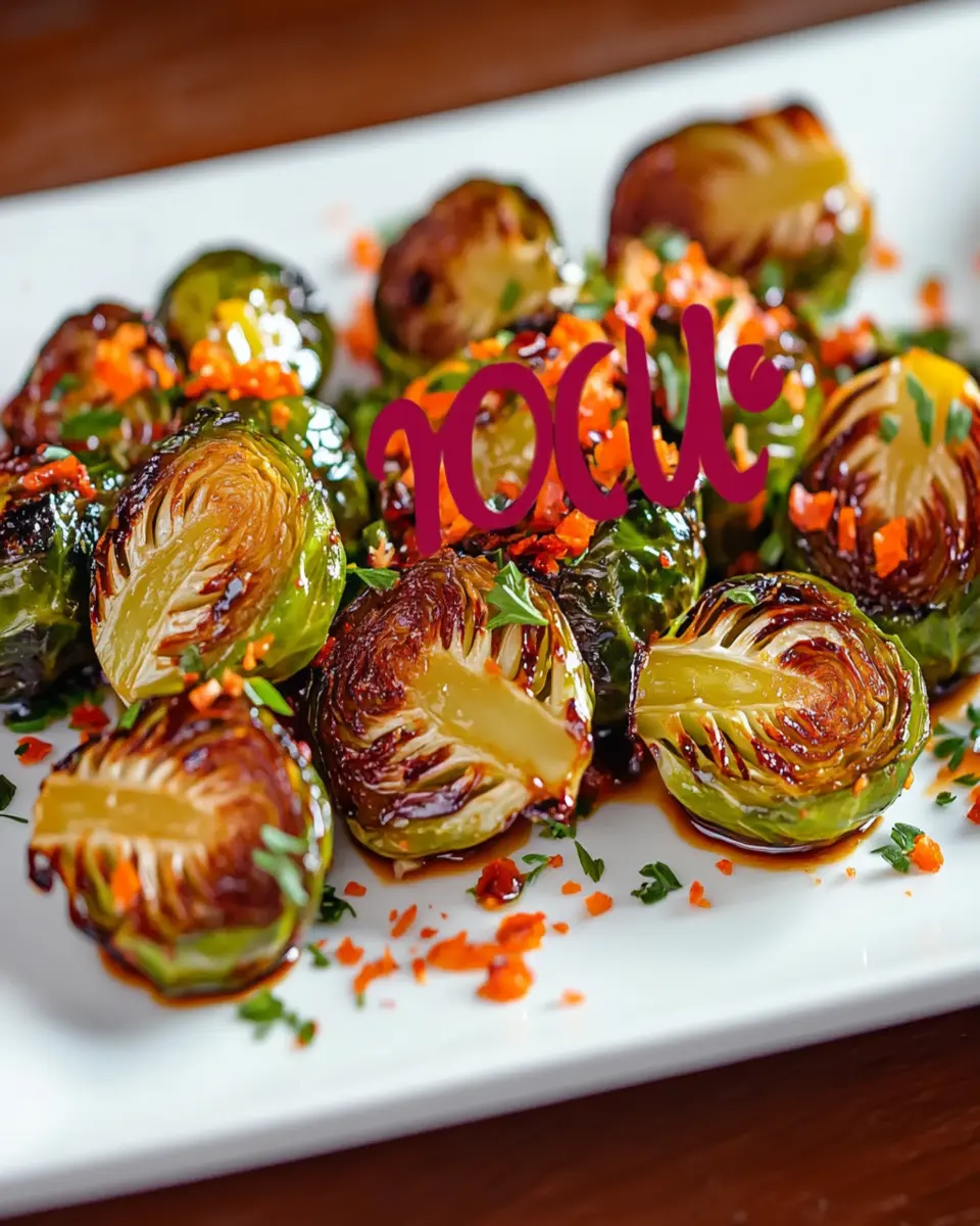 Sweet Chili Roasted Brussels Sprouts First Image First Image