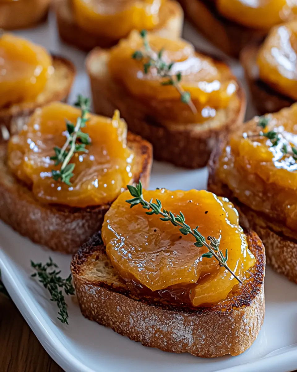 Pumpkin Butter Crostini with Thyme First Image First Image