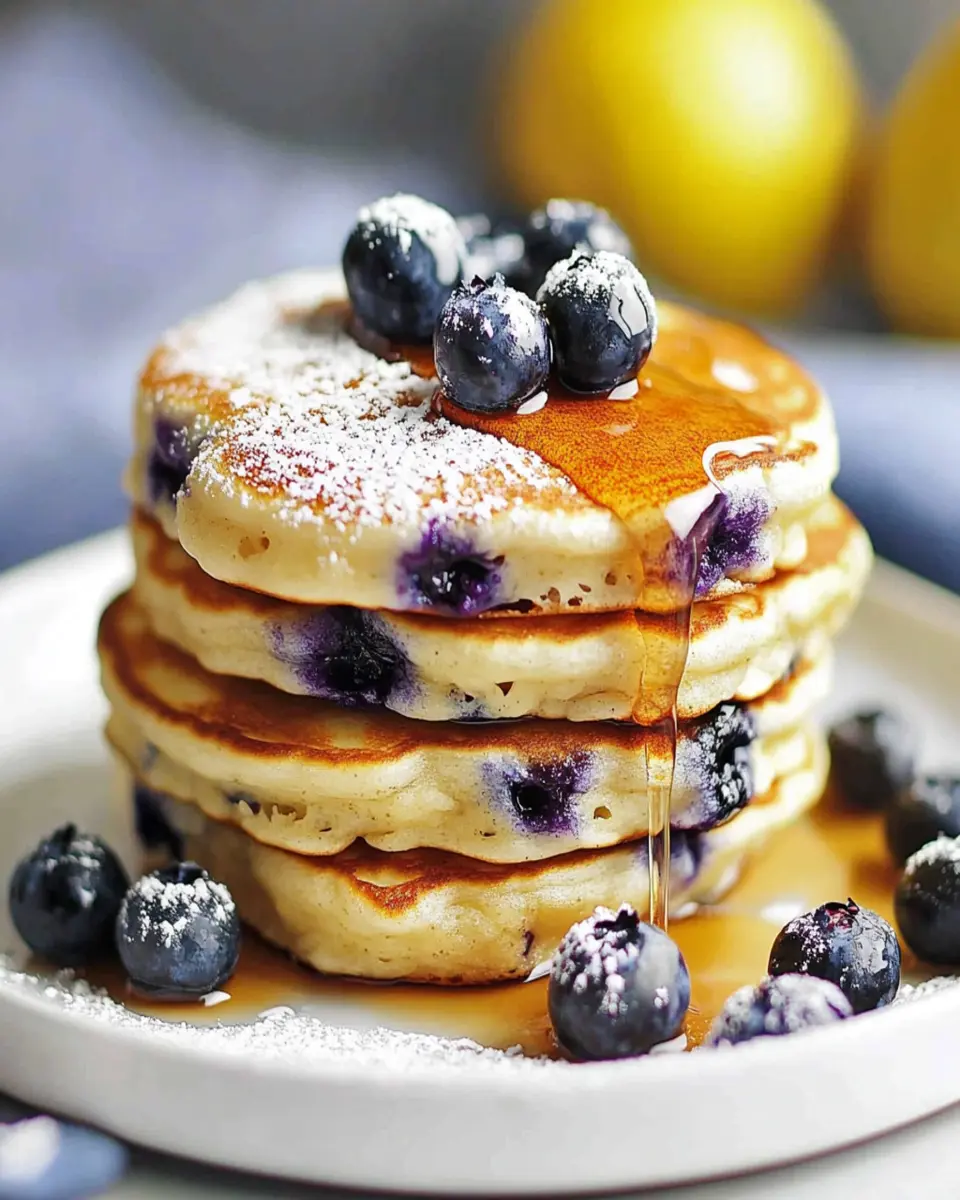 LEMON BLUEBERRY BUTTERMILK PANCAKES First Image First Image