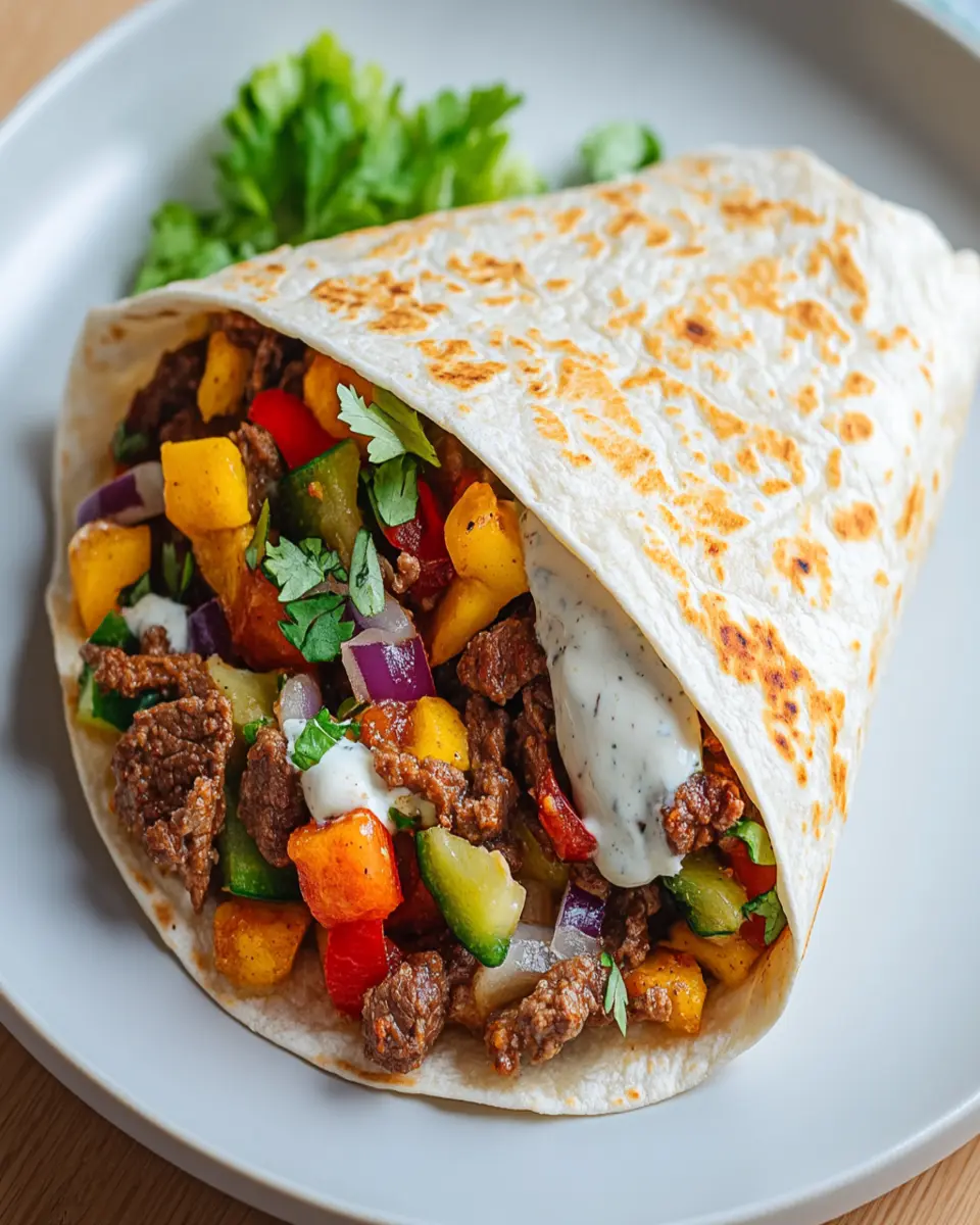 Crunchy Beef Tortilla Folded Wrap First Image First Image