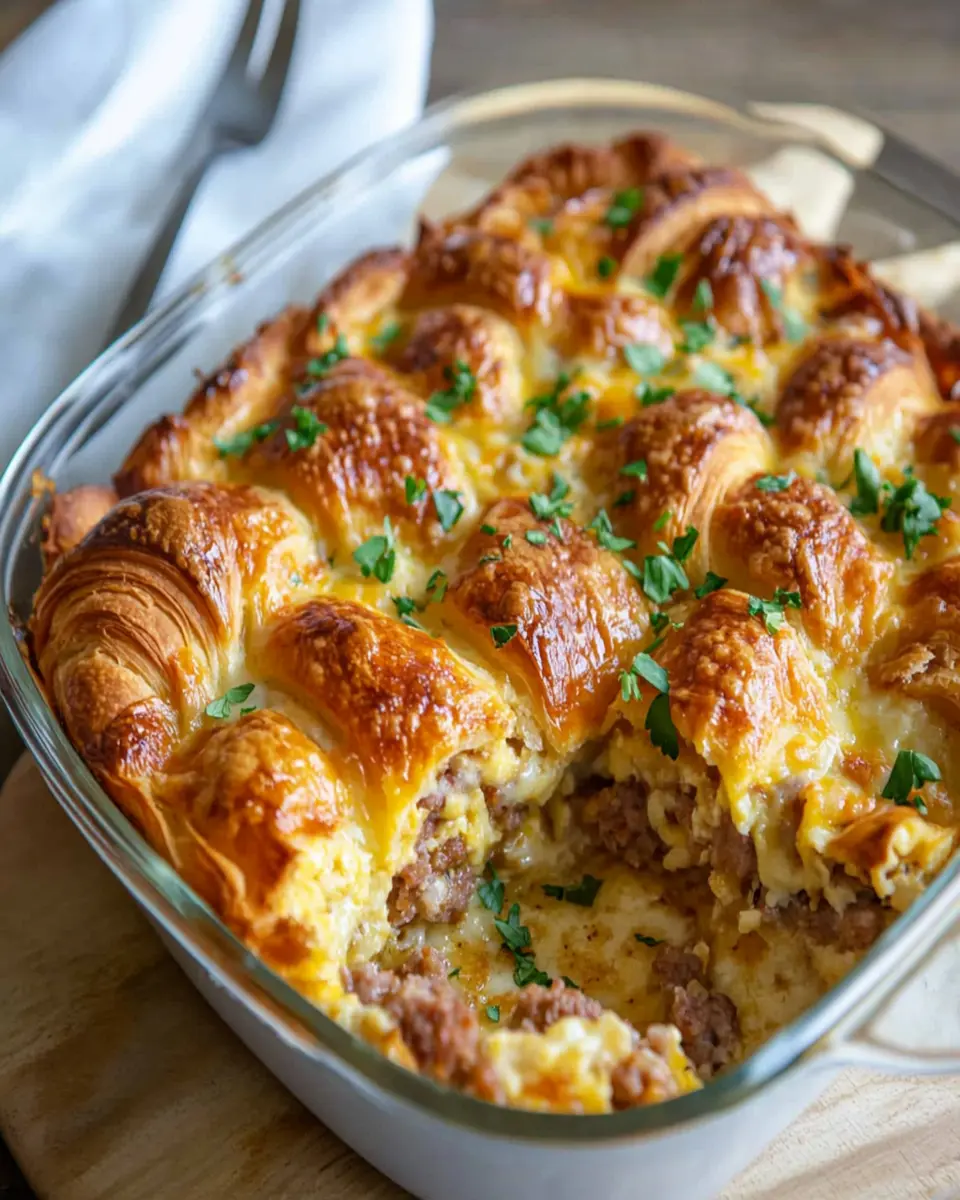 Sausage & Croissant Breakfast Casserole Recipe First Image First Image
