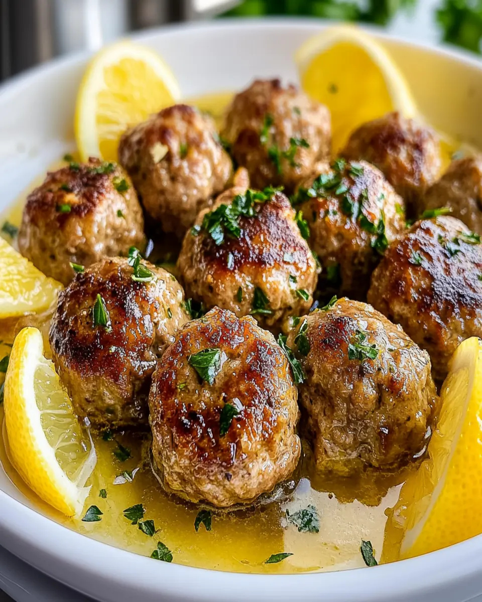 The Softest and Juiciest Greek Meatballs in Lemon Sauce First Image First Image