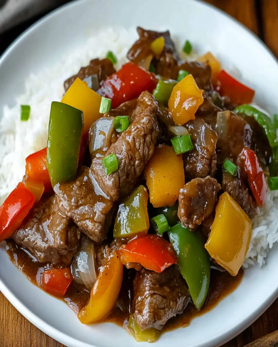 Slow Cooker Pepper Steak First Image First Image
