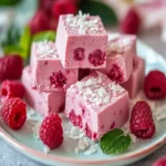 Vegan Raspberry Coconut Fudge First Image First Image