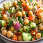 Non-Alcoholic Ale Quinoa Chickpea Salad with Lemon Vinaigrette First Image First Image
