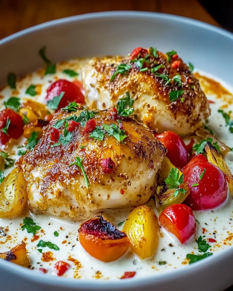Turkish Chicken with Creamy White Sauce First Image First Image