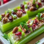 Cranberry Pecan Holiday Celery Boats First Image First Image