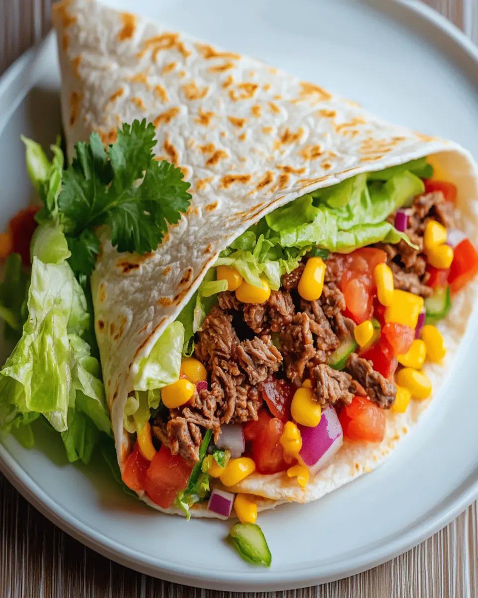 Crunchy Beef Tortilla Folded Wrap First Image First Image
