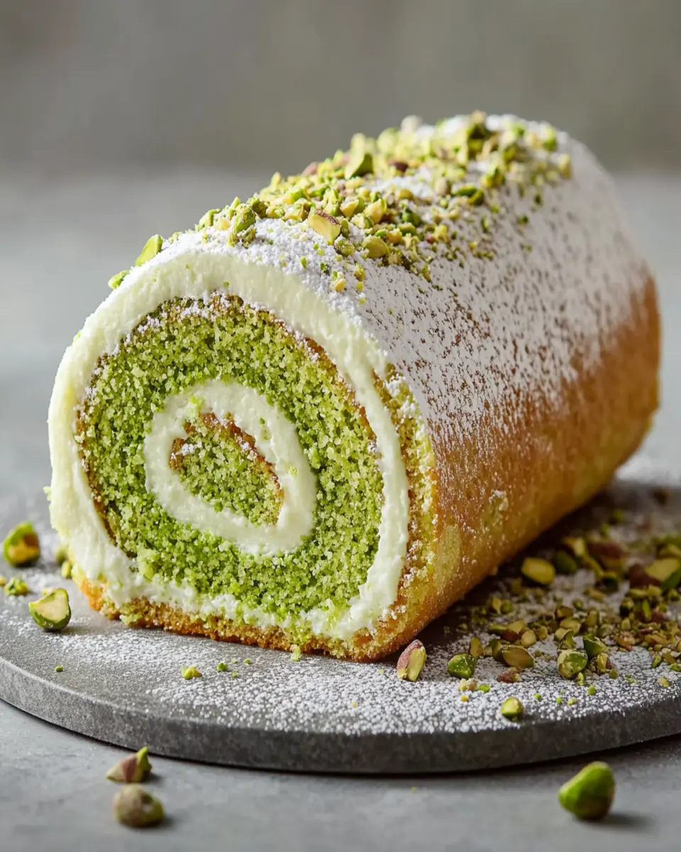 Pistachio Roll Cake Recipe First Image First Image
