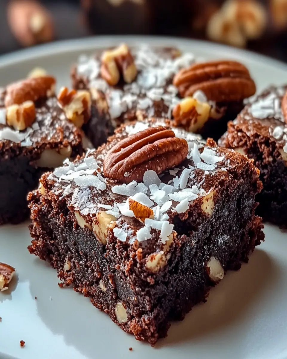 TOASTED COCONUT PECAN BROWNIES that Delight Every Bite! First Image First Image