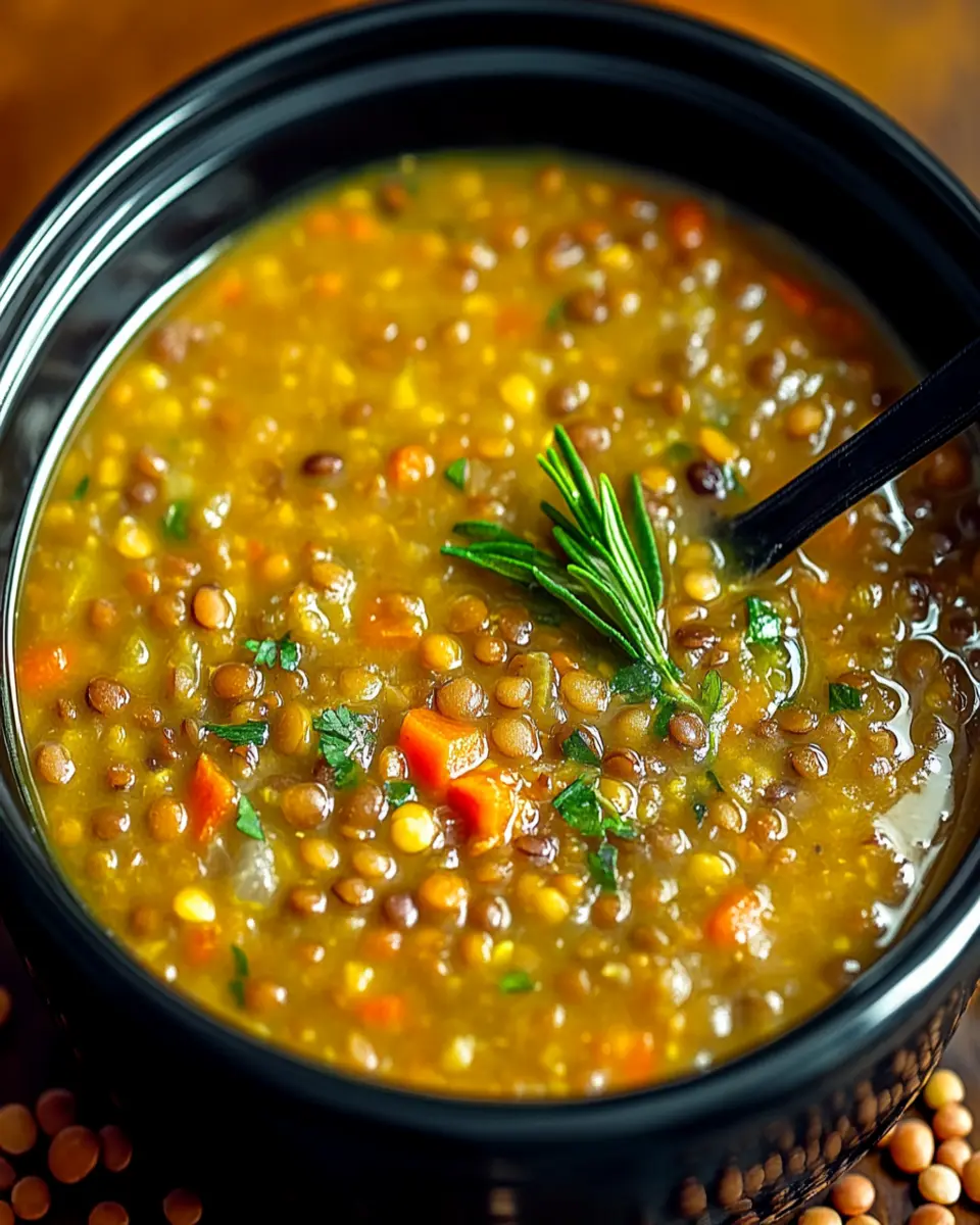 Slow Cooker 5-Ingredient Lentil Soup First Image First Image