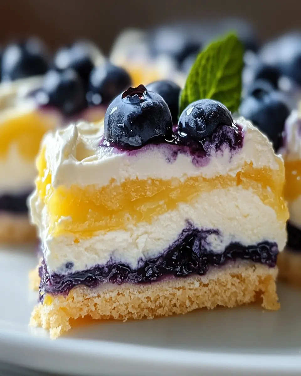 BLUEBERRY LEMON CREAM DESSERT BARS: A Must-Try Delight! First Image First Image