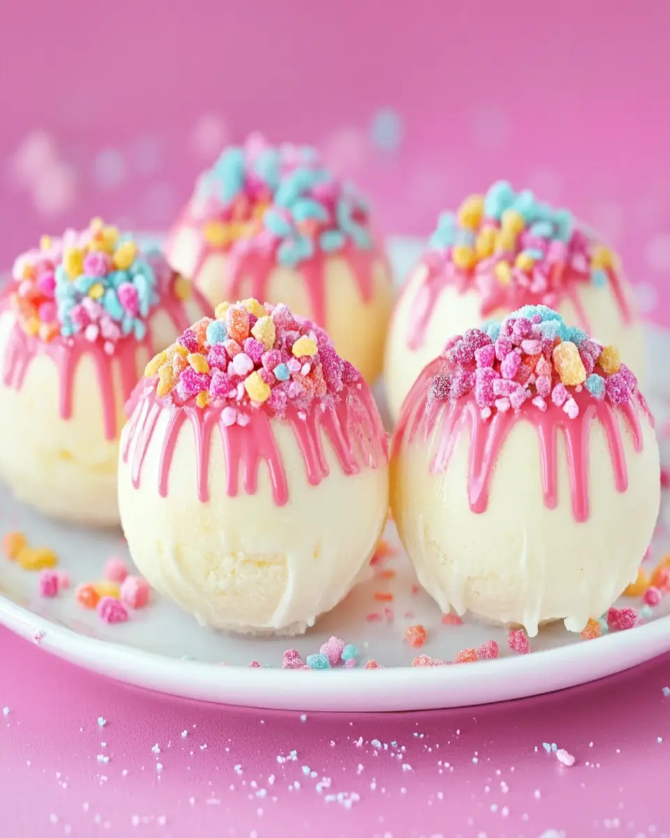 Crispy Cotton Candy Cheesecake Bombs First Image First Image