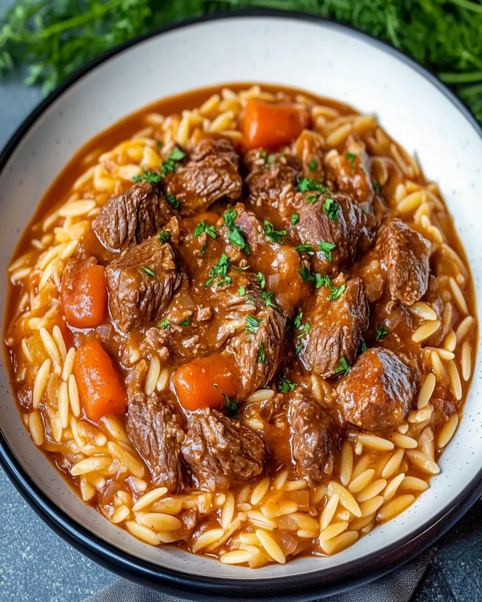 Giouvetsi (Greek Beef Stew with Orzo) First Image First Image