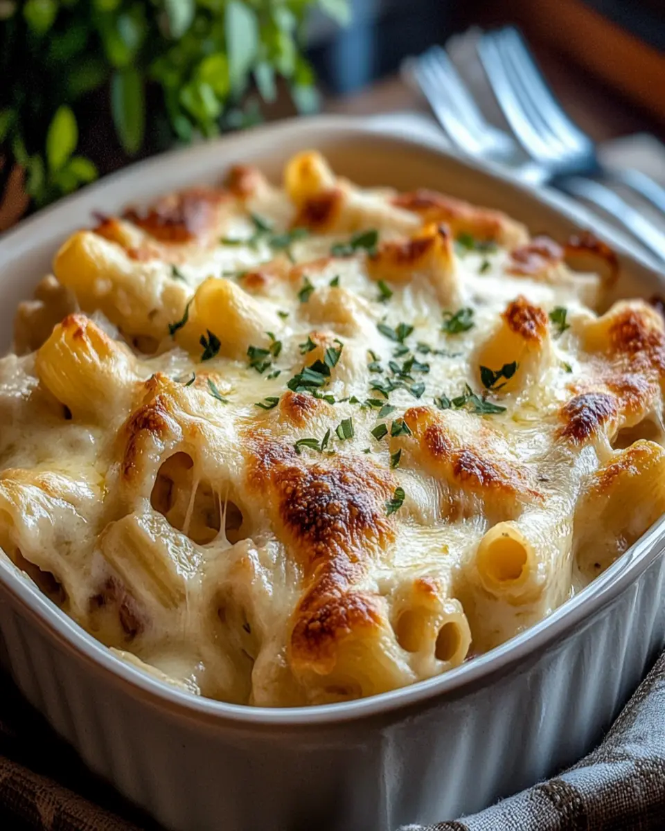 BAKED CHICKEN ALFREDO ZITI: Discover the Ultimate Comfort Dish! First Image First Image