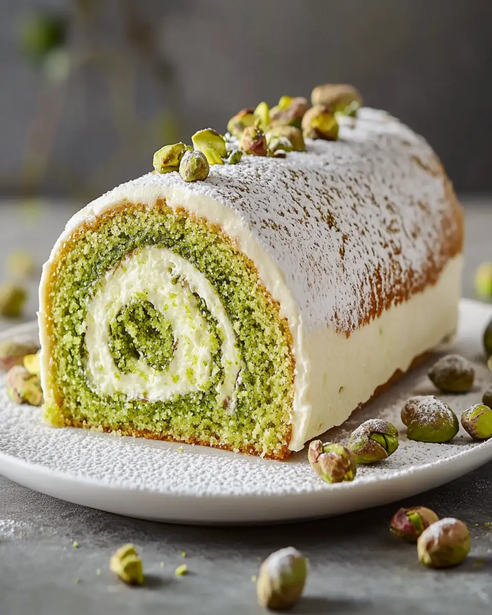 Pistachio Roll Cake Recipe First Image First Image