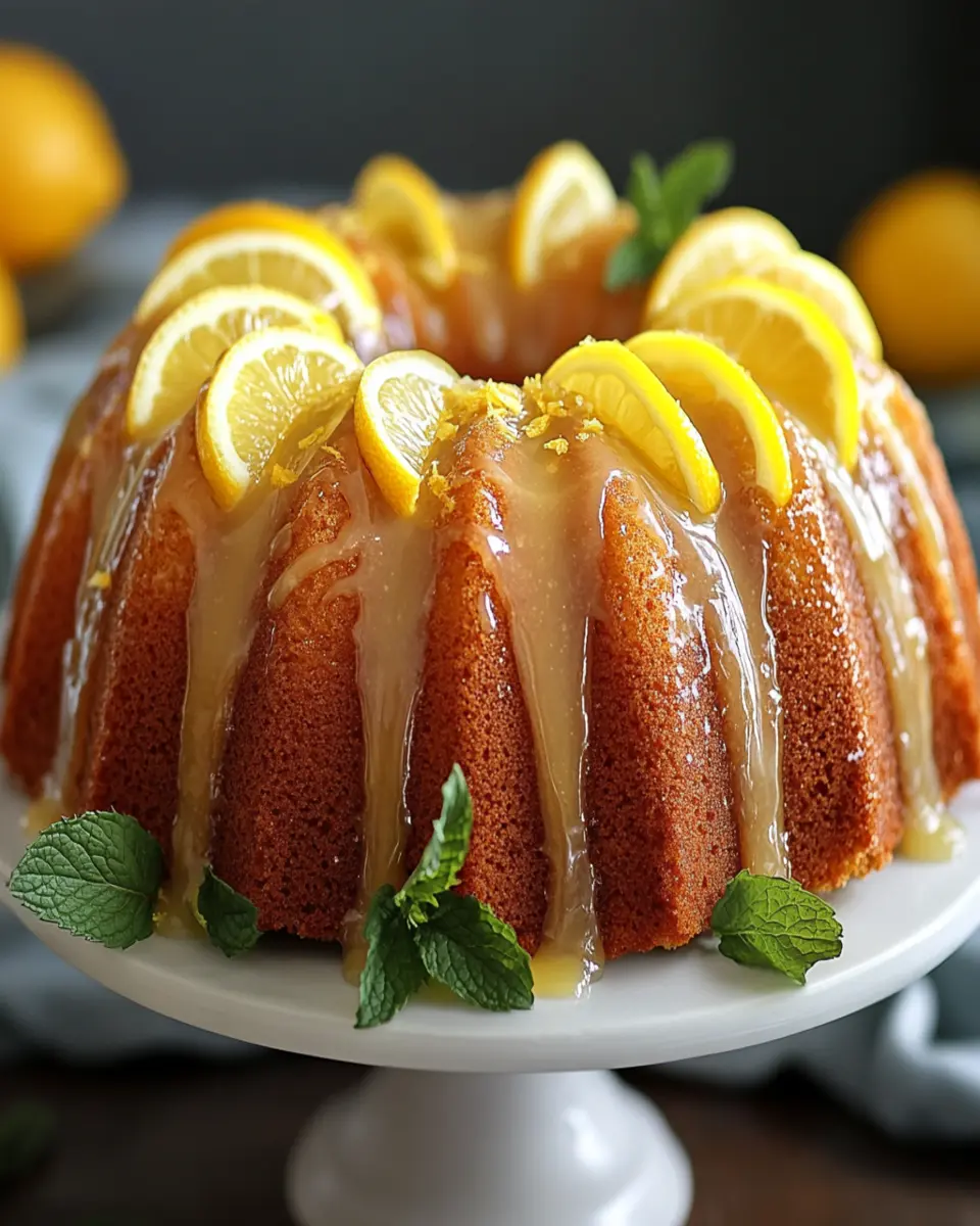 GOLDEN GLAZED LEMON BUNDT CAKE: A Zesty Delight Awaits! First Image First Image