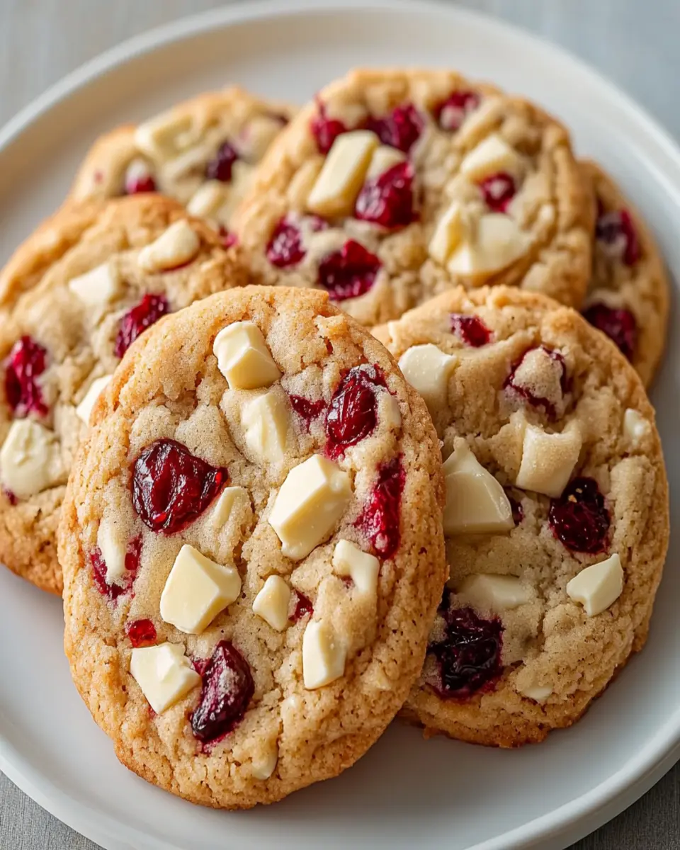 Delicious White Chocolate Cranberry Cookies Recipe to Try! First Image First Image