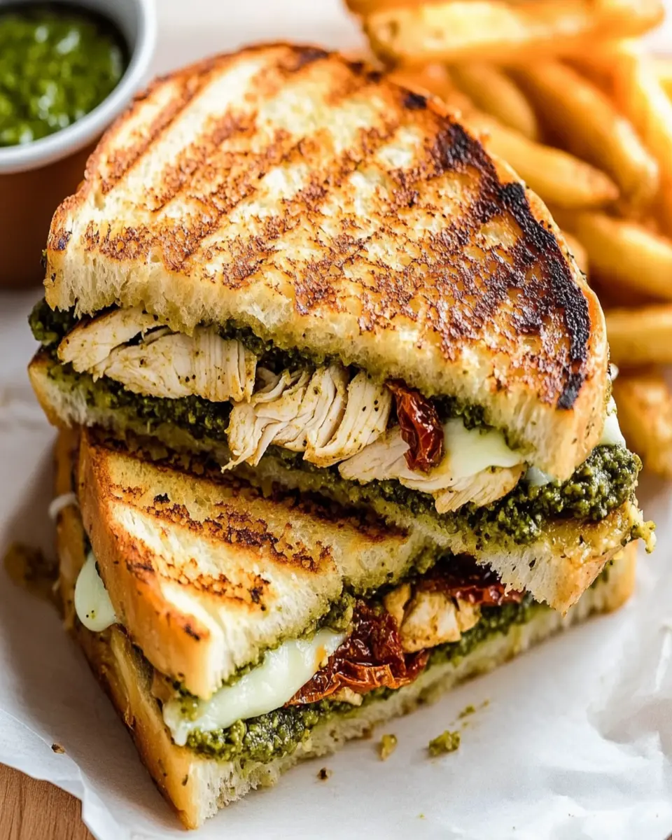 Irresistible Chicken Pesto Panini Sandwiches Recipe First Image First Image