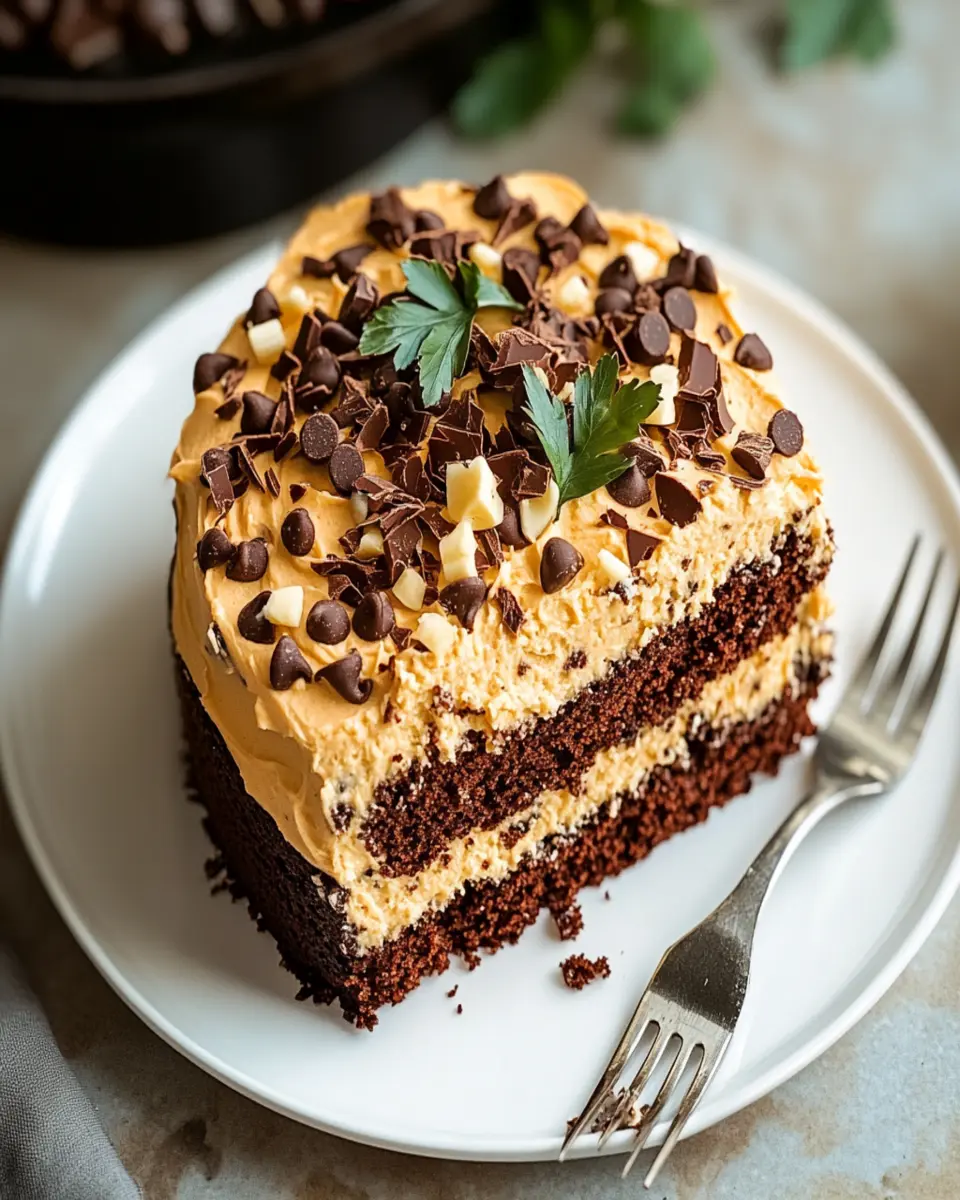 Double Chocolate Chip Cake with Espresso Cream Cheese Frosting First Image First Image