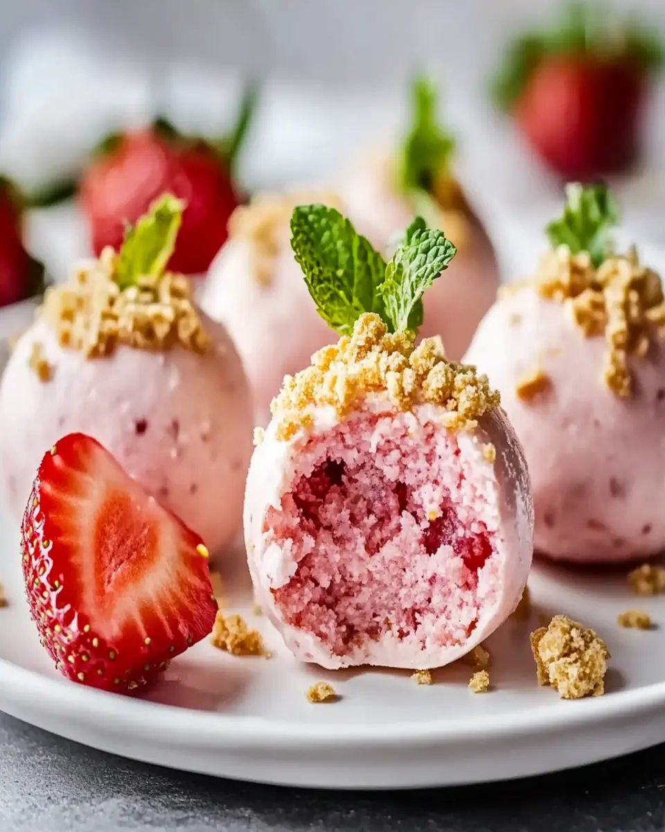 Delicious Strawberry Cheesecake Protein Balls: An Incredible 5-Ingredient Recipe First Image First Image