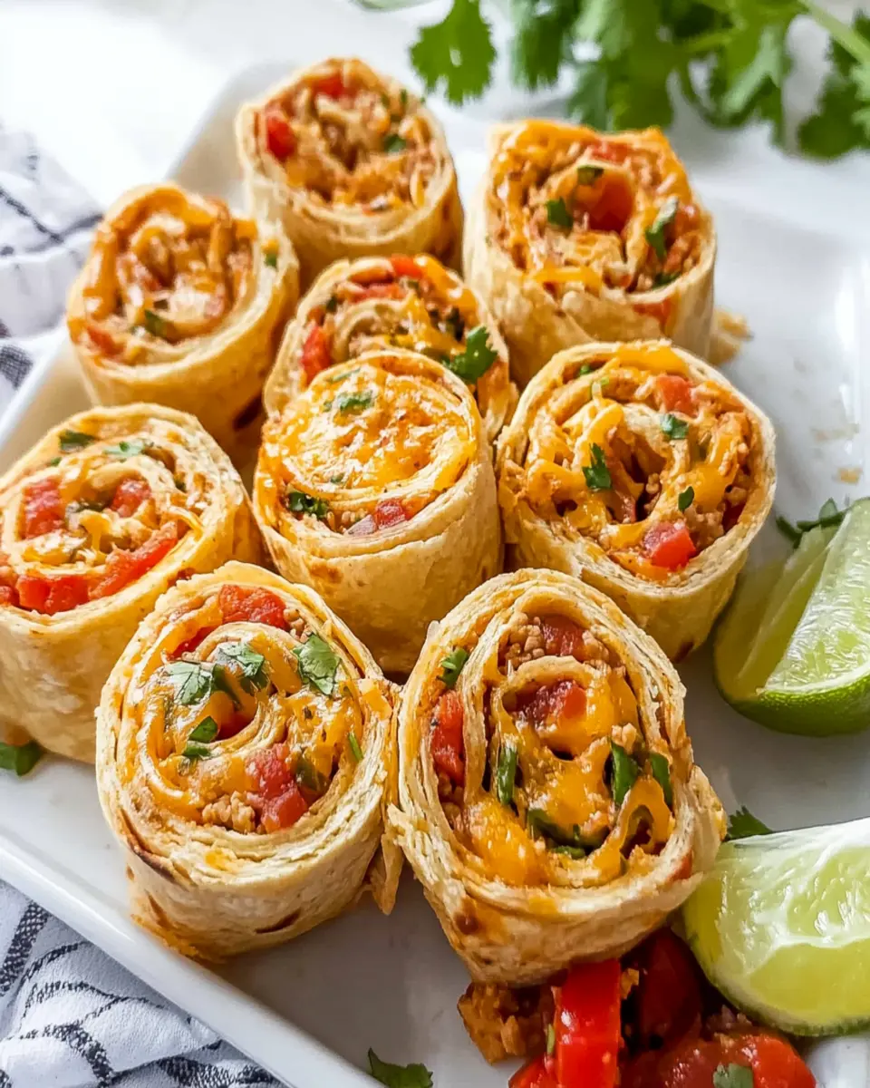 Easy Taco Pinwheels Appetizer Recipe First Image First Image