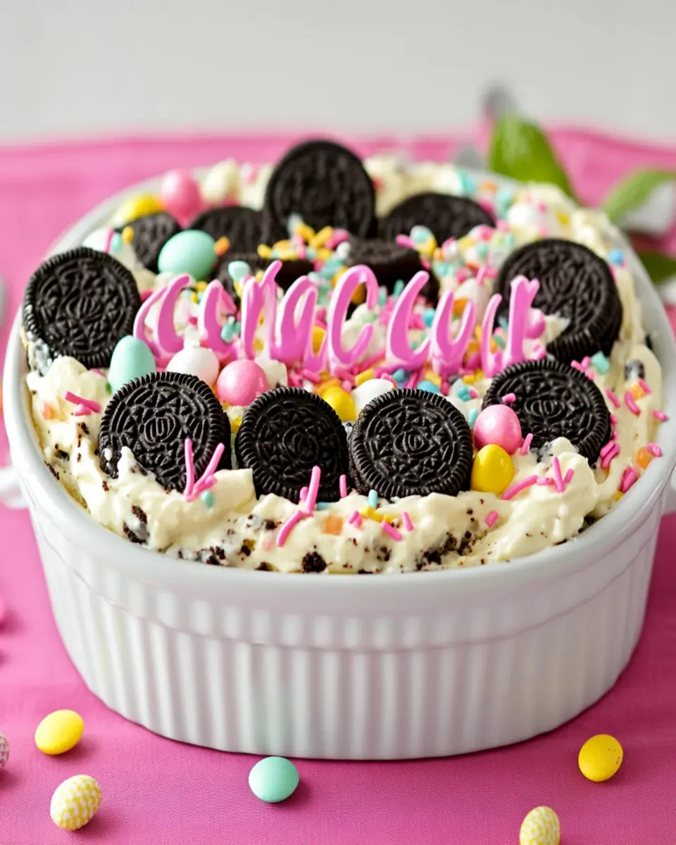Easy Easter Oreo Cookie Casserole First Image First Image