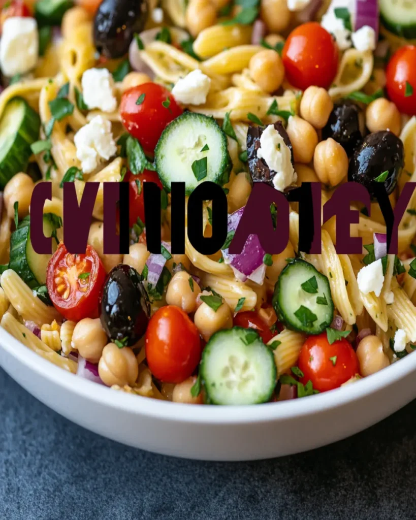 Mediterranean Chickpea Pasta Salad Recipe First Image First Image