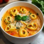 Cheesy Tomato Tortellini Soup First Image First Image