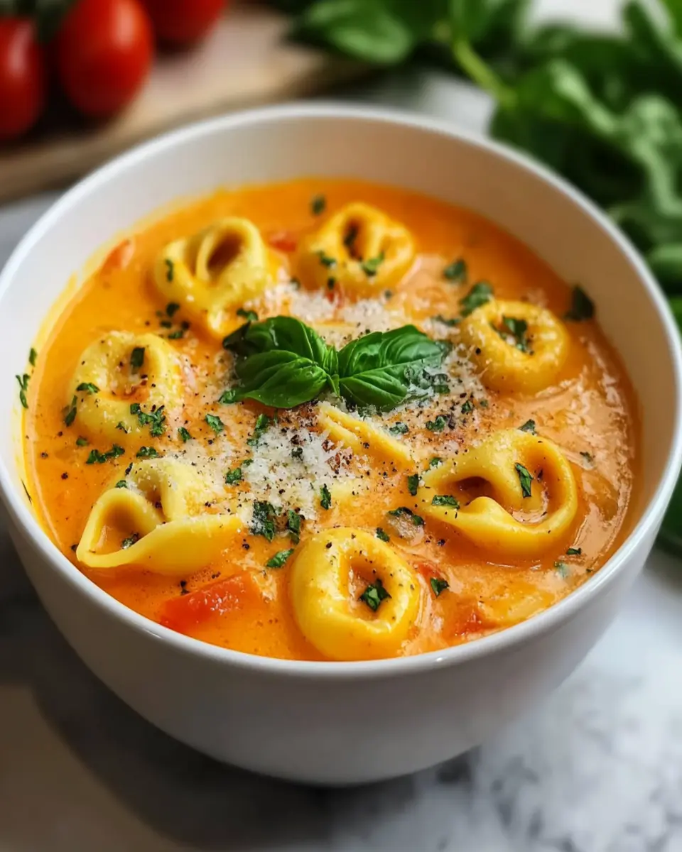 Cheesy Tomato Tortellini Soup First Image First Image
