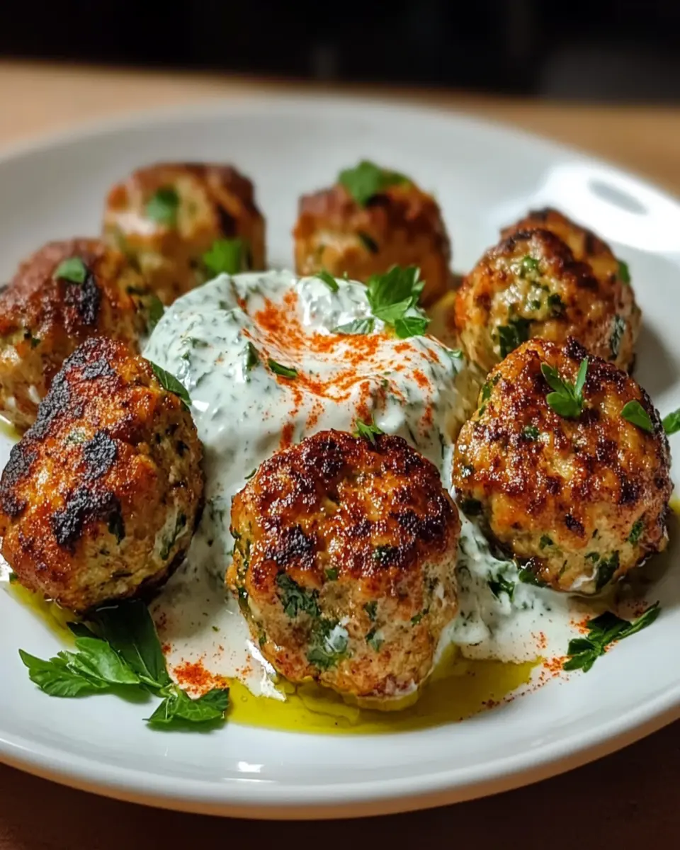 Chicken Kofta with Garlic Yogurt Sauce First Image First Image