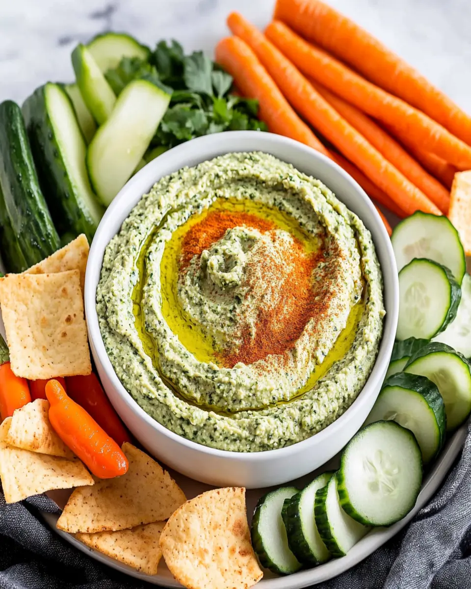 Easy Spinach Artichoke Hummus First Image First Image