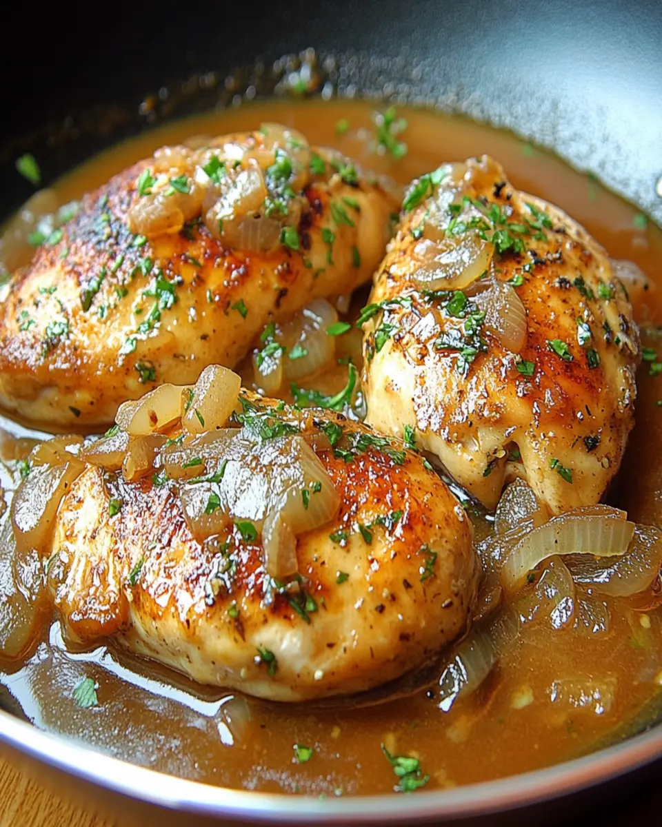 Irresistible Skillet Chicken in Onion Sauce Recipe First Image First Image